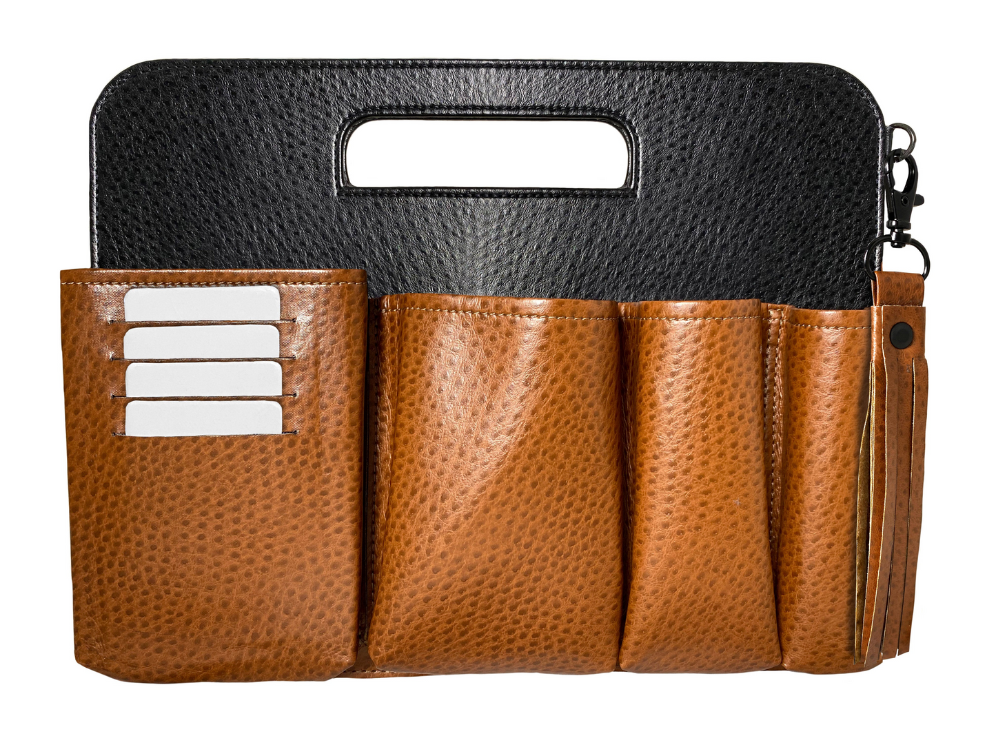 Genuine Leather Organizer Purse Mini Handbag Travel Bag Zippered Shoulder  Purse - Walmart.com
