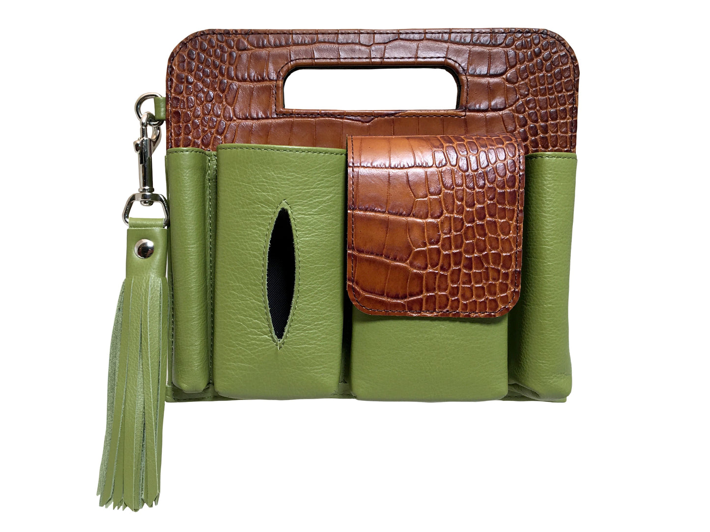 Handbag Organiser Insert, Green - The Leather Store
