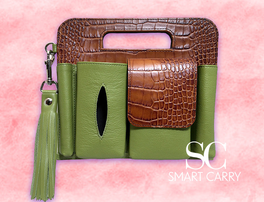 Aspen Croc-Embossed & Smooth Leather Mini Purse Organizer Insert ...